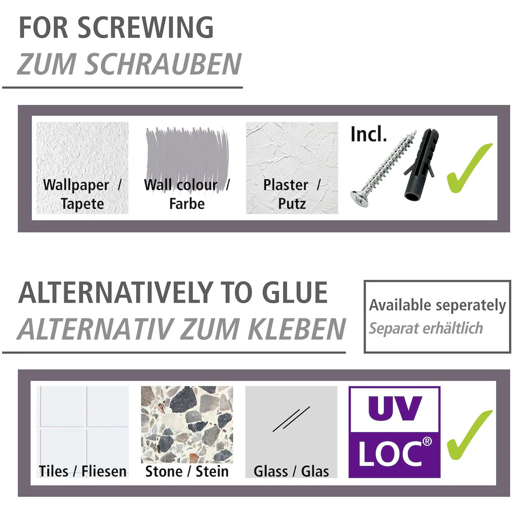 WENKO Badregal »Molinella«, Zur Wandmontage, Extra Tief 7 WENKO Badregal »Molinella«, Zur Wandmontage, Extra Tief – Bild 5