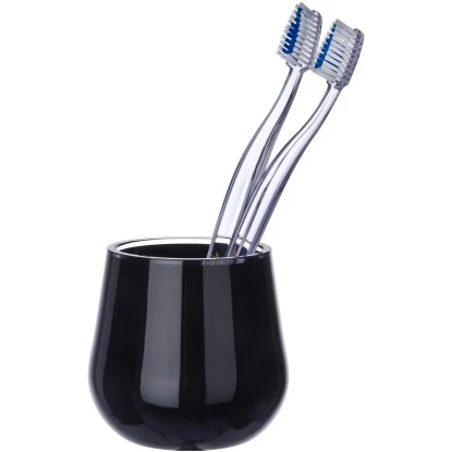 Wenko Zahnputzbecher Monaco Schwarz 4 Wenko Zahnputzbecher Monaco Schwarz – Bild 2