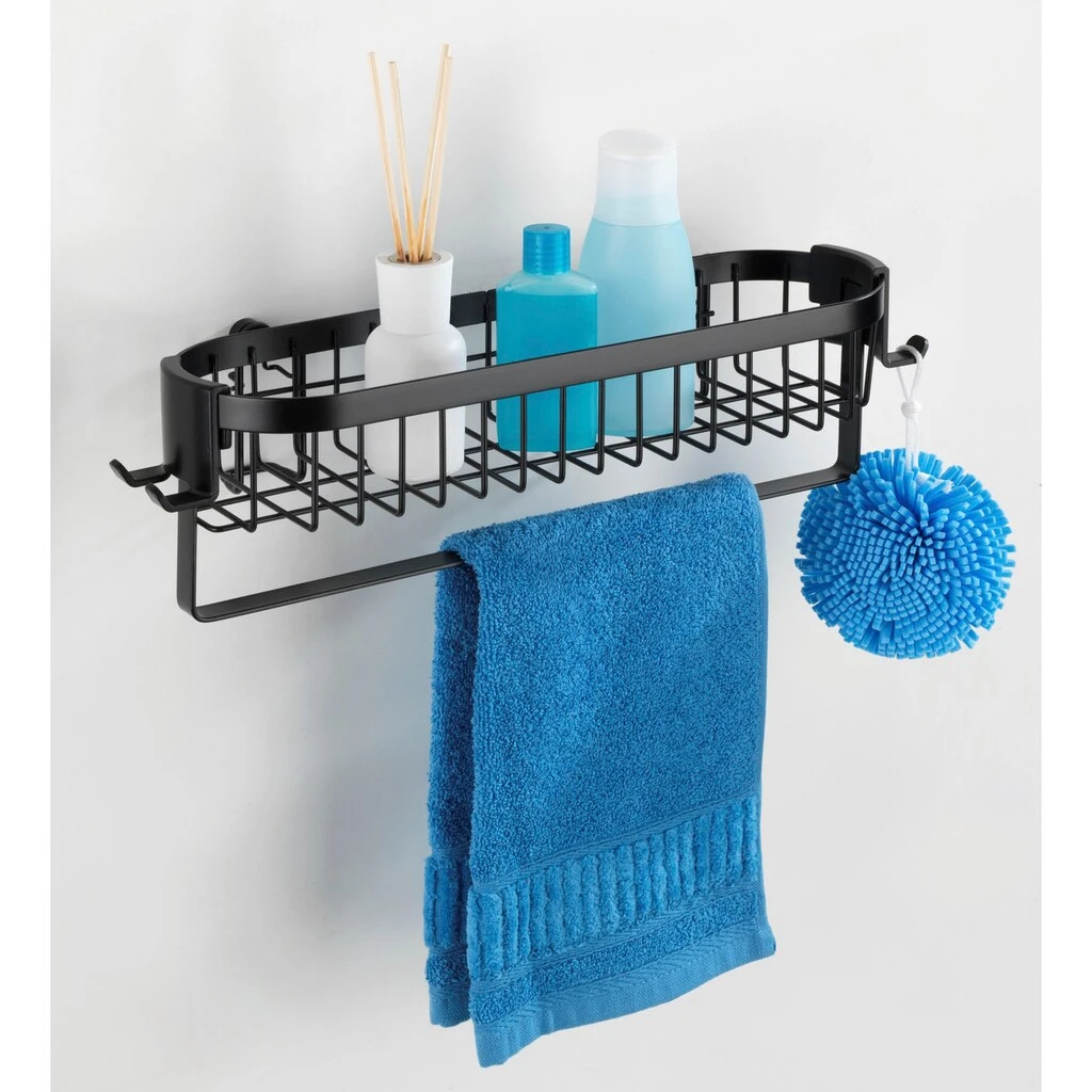 WENKO Wandregal »Classic Plus Black«, 1 Korb, Aufhängemöglichkeiten 4 WENKO Wandregal »Classic Plus Black«, 1 Korb, Aufhängemöglichkeiten – Bild 2