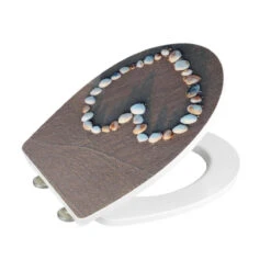 Wenko Premium WC-Sitz „Heartbeach“, Antibakteriell, Mit Absenkautomatik -Wenko 202210 Wenko Premium WC Sitz Heartbeach antibakteriell mit Abse 22269100 03