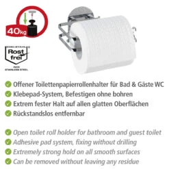 Wenko Turbo-Loc® Toilettenpapierhalter -Wenko 202279 Wenko Turbo Loc Toilettenpapierhalter 21780100 03