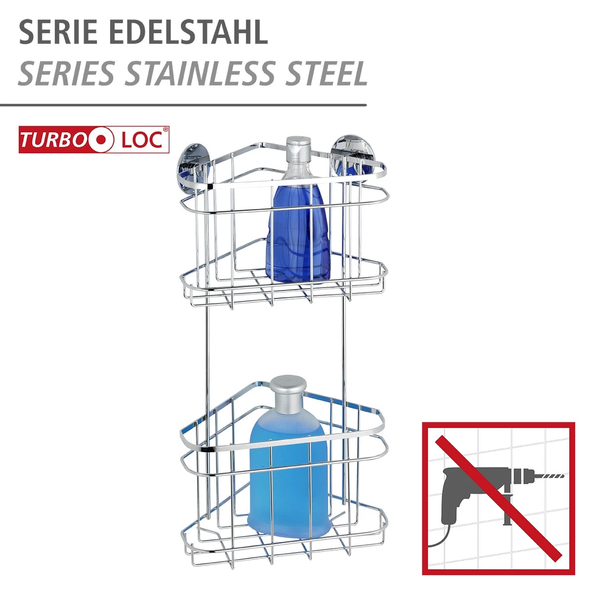 Wenko Turbo-Loc® Eckregal, 2 Etagen – Bild 2