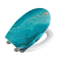 Wenko Premium WC-Sitz „Stream“, Antibakteriell, Mit Absenkautomatik -Wenko 220981 Wenko Premium WC Sitz Stream antibakteriell mit Absenkau 23571100 03