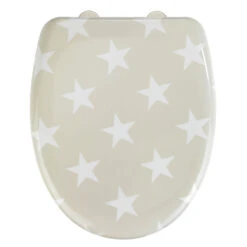 Wenko Premium WC-Sitz „Stella“, Taupe, Mit Absenkautomatik