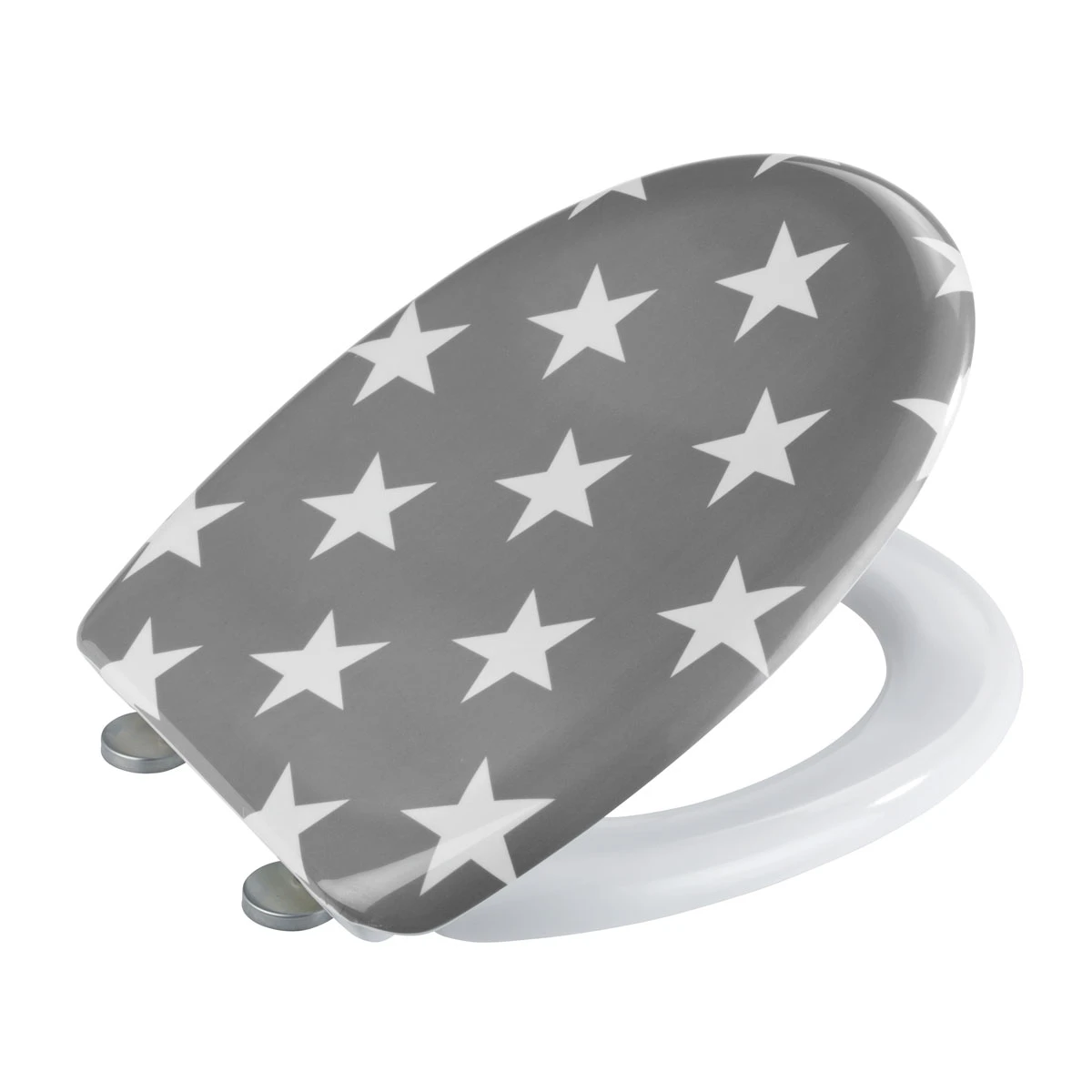 Wenko Premium WC-Sitz „Stella“, Grau, Antibakteriell, Mit Absenkautomatik – Bild 2