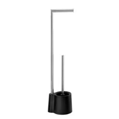Wenko Stand WC-Garnitur „Avola“, Schwarz -Wenko 226526 Wenko Stand WC Garnitur Avola schwarz 22991100 03