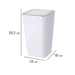 Wenko Schwingdeckeleimer „Candy“, Weiß, 6 L -Wenko 228601 Wenko Schwingdeckeleimer Candy weiss 6 L 22466100 04