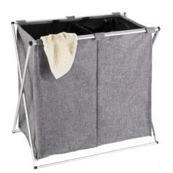 Wenko Wäschesammler „Duo“, Grau Meliert, 120 L 18 Wenko Wäschesammler „Duo“, Grau Meliert, 120 L -Wenko 229425 Wenko Waeschesammler Duo grau meliert 120 l 62151100 07