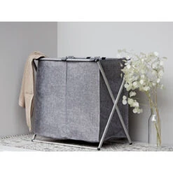 Wenko Wäschesammler „Duo“, Grau Meliert, 120 L 20 Wenko Wäschesammler „Duo“, Grau Meliert, 120 L -Wenko 229425 Wenko Waeschesammler Duo grau meliert 120 l 62151100 09