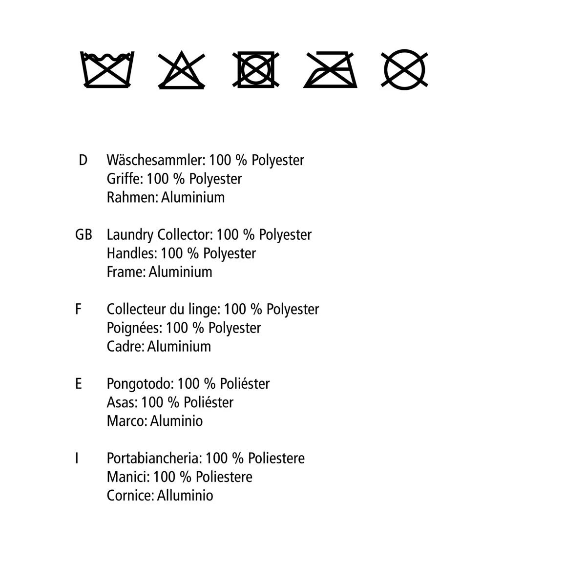 Wenko Wäschesammler „Trio“, Grau Meliert, 130 L 11 Wenko Wäschesammler „Trio“, Grau Meliert, 130 L – Bild 9