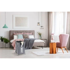 Wenko Wäschesammler „Uno“, Grau, 52 L -Wenko 233476 Wenko Waeschesammler Uno grau 52 l 3440031100 05