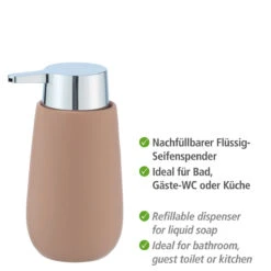 Wenko Seifenspender „Badi“, Sand, 320 Ml -Wenko 234774 Wenko Seifenspender Badi sand 320 ml 24133100 03