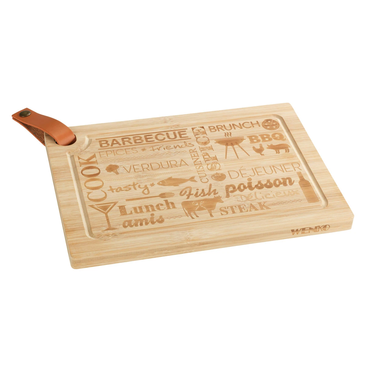 Wenko Steakbrett „Bambus“ L, 39,5 X 28 Cm