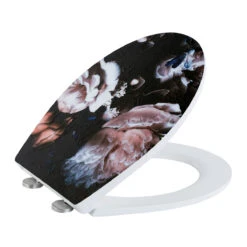 Wenko Premium WC-Sitz „Peony“, Antibakteriell, Mit Absenkautomatik -Wenko 239835 Wenko Premium WC Sitz Peony antibakteriell mit Absenkaut 24066100 02