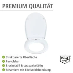 Wenko WC-Sitz „Cement Mit Relief“ -Wenko 247274 Wenko WC Sitz Cement mit Relief 23781100 03