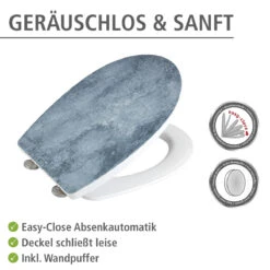 Wenko WC-Sitz „Cement Mit Relief“ -Wenko 247274 Wenko WC Sitz Cement mit Relief 23781100 04