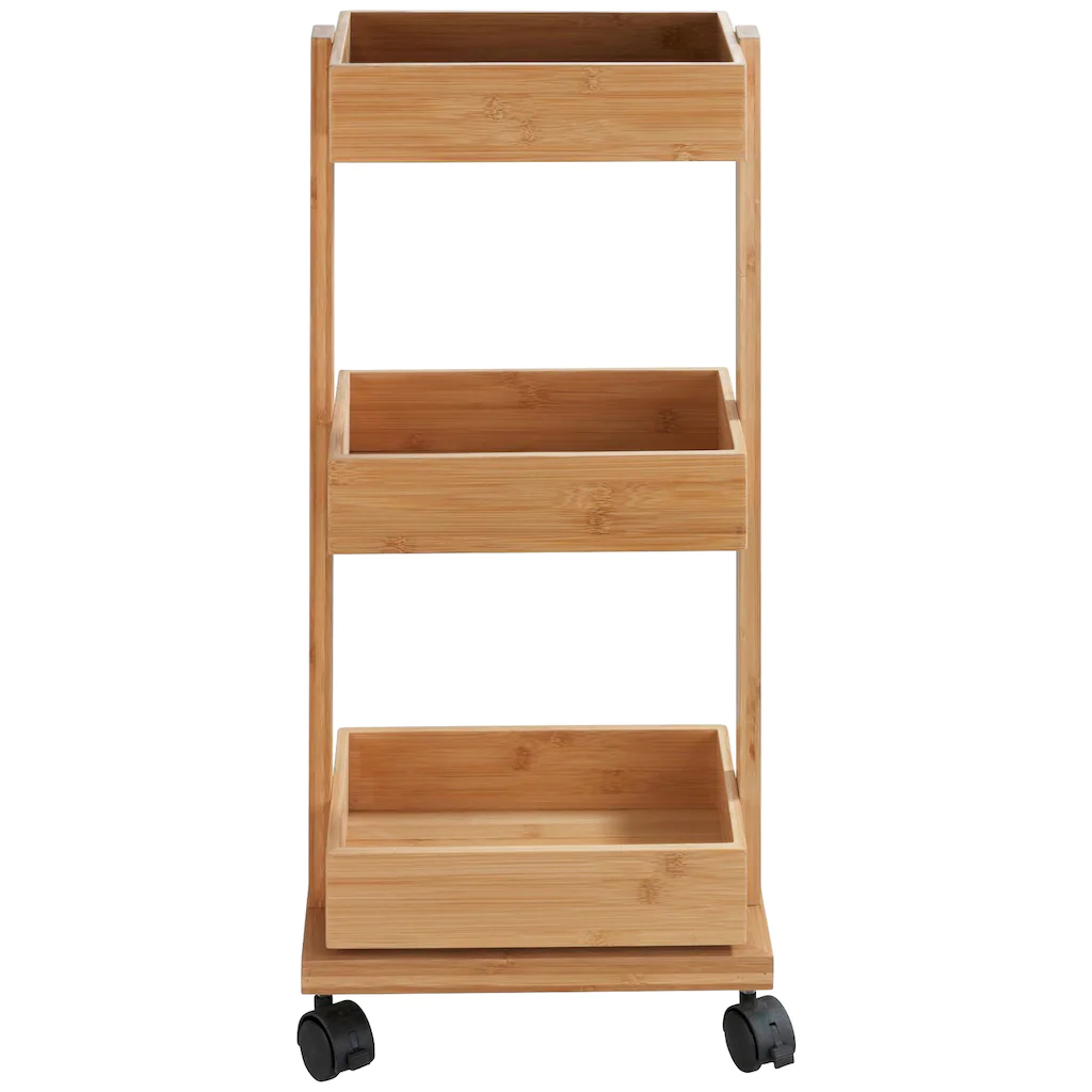 WENKO Rollwagen »Regal Tortona«, Badezimmer-Schrank Mit 3 Ablagen 3 WENKO Rollwagen »Regal Tortona«, Badezimmer-Schrank Mit 3 Ablagen