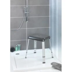 Wenko Duschhocker Secura Premium Anthrazit Höhenverstellbar -Wenko 38251133 sb ambiente de 01