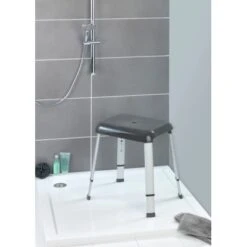 Wenko Duschhocker Secura Premium Anthrazit Höhenverstellbar -Wenko 38251133 sb ambiente de 05