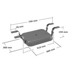 Wenko Badewannensitz Secura Premium Polypropylen 74 X 15.5 X 36 Cm Anthrazit -Wenko 38259924 sb ambiente de 07