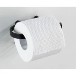 Wenko Toilettenpapierhalter Classic Plus Black Stahl 15 X 7,5 X 10 Cm Schwarz