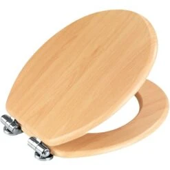 Wenko WC-Sitz Buche Natur MDF Mit Absenkautomatik Braun -Wenko 4008838239292 1068 03