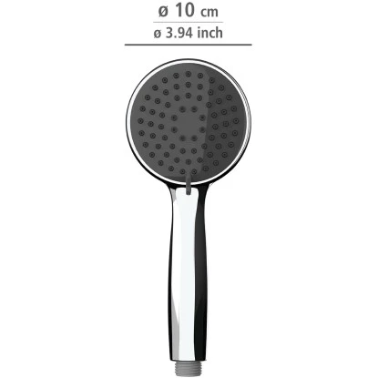 Wenko Duschkopf Basic Grau Kunststoff (ABS), 10 X 10 Cm Grau Chrom 5 Wenko Duschkopf Basic Grau Kunststoff (ABS), 10 X 10 Cm Grau Chrom – Bild 3