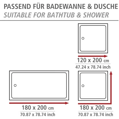 Wenko Duschvorhang Big Fish Polyester 180 Cm X 200 Cm Waschbar 6 Wenko Duschvorhang Big Fish Polyester 180 Cm X 200 Cm Waschbar – Bild 4