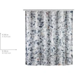 Wenko Duschvorhang Terrazzo Polyester 180 Cm X 200 Cm Waschbar -Wenko 4008838289419 1068 02