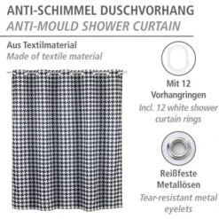 Wenko Anti-Schimmel Duschvorhang Fashion Flex Polyester 180 Cm X 200 Cm -Wenko 4008838294178 1068 02