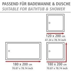 Wenko Anti-Schimmel Duschvorhang Fashion Flex Polyester 180 Cm X 200 Cm -Wenko 4008838294178 1068 05