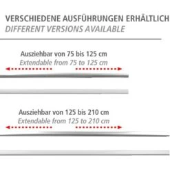 Wenko Teleskop-Duschvorhangschiene Era 75 Cm - 125 Cm Weiß -Wenko 4008838313299 1068 07