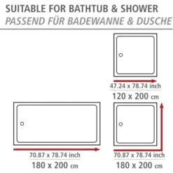 Wenko Duschvorhang Regatta Polyester 180 Cm X 200 Cm Waschbar -Wenko 4008838326688 1068 04
