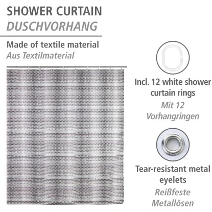 Wenko Duschvorhang Leblon Polyester 180 Cm X 200 Cm Waschbar 4 Wenko Duschvorhang Leblon Polyester 180 Cm X 200 Cm Waschbar – Bild 2