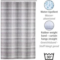 Wenko Duschvorhang Leblon Polyester 180 Cm X 200 Cm Waschbar 10 Wenko Duschvorhang Leblon Polyester 180 Cm X 200 Cm Waschbar -Wenko 4008838329917 1068 03