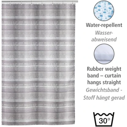 Wenko Duschvorhang Leblon Polyester 180 Cm X 200 Cm Waschbar 5 Wenko Duschvorhang Leblon Polyester 180 Cm X 200 Cm Waschbar – Bild 3