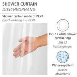 Wenko Duschvorhang Salda PEVA 180 Cm X 200 Cm -Wenko 4008838334447 1068 02
