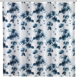Wenko Anti-Schimmel Duschvorhang Rose Bleu Polyester 180 Cm X 200 Cm