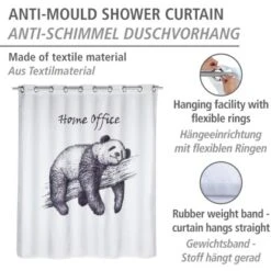 Wenko Anti-Schimmel Duschvorhang Home Office Flex Polyester 180 Cm X 200 Cm -Wenko 4008838347157 1068 02