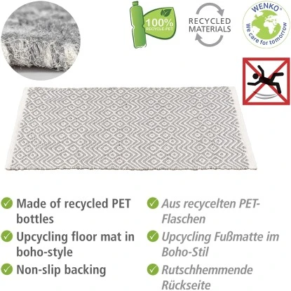 Wenko Badematte Abai Aus Recycelten PET Flaschen 50 Cm X 80 Cm 4 Wenko Badematte Abai Aus Recycelten PET Flaschen 50 Cm X 80 Cm – Bild 2