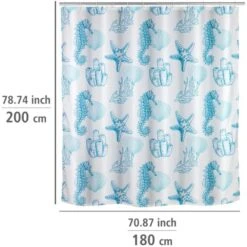 Wenko Anti-Schimmel Duschvorhang Lagoa Polyester 180 Cm X 200 Cm -Wenko 4008838347539 1068 05