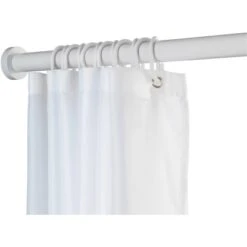 Wenko Teleskop-Duschvorhangstange Luz Ausziehbar Rostfrei 70 Cm - 115 Cm Weiß -Wenko 4008838350331 1068 02