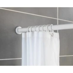 Wenko Teleskop-Duschvorhangstange Luz Ausziehbar Rostfrei 70 Cm - 115 Cm Weiß -Wenko 4008838350331 1068 06