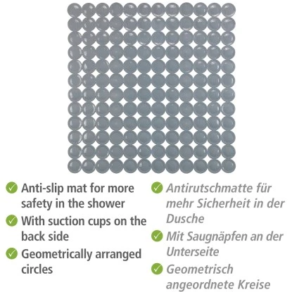 Wenko Duscheinlage Belem 54 Cm X 54 Cm Grau 5 Wenko Duscheinlage Belem 54 Cm X 54 Cm Grau – Bild 3