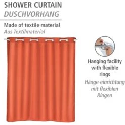 Wenko Duschvorhang Comfort Flex Terracotta Polyester 180 Cm X 200 Cm Waschbar -Wenko 4008838351451 1068 02