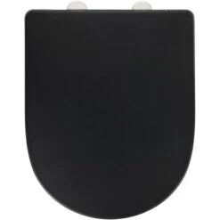 Wenko WC-Sitz Exclusive Nr. 3 Mit Absenkautomatik Aus Duroplast Schwarz Matt