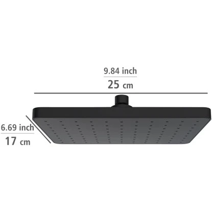 Wenko Kopfbrause ABS Kunststoff 17 X 25 Cm Schwarz 4 Wenko Kopfbrause ABS Kunststoff 17 X 25 Cm Schwarz – Bild 2