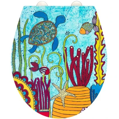 Wenko WC-Sitz Under Water Rollin'Art Mit Absenkautomatik Bunt 3 Wenko WC-Sitz Under Water Rollin'Art Mit Absenkautomatik Bunt