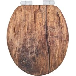 Wenko WC-Sitz Rustic Mit Absenkautomatik Braun