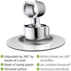 Wenko Duschkopfhalter 360° Befestigen Ohne Bohren Ø 8 X 7,5 Cm Chrom 14 Wenko Duschkopfhalter 360° Befestigen Ohne Bohren Ø 8 X 7,5 Cm Chrom -Wenko 4008838388181 1068 AI 01